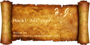 Hackl József névjegykártya