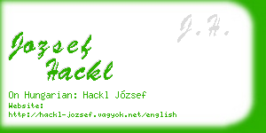 jozsef hackl business card